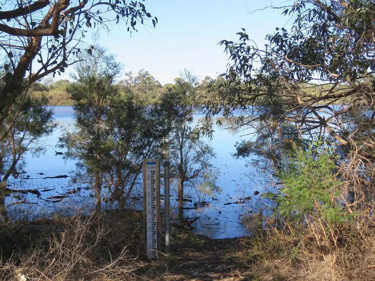 Booragoon Lake seen through the bush in Beeliar Regional Park