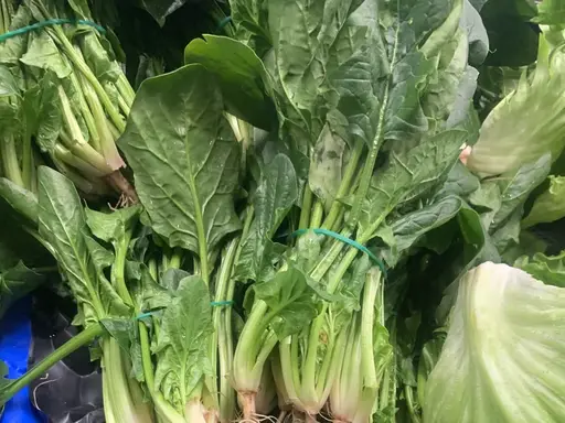 English spinach at The Fruit Basket