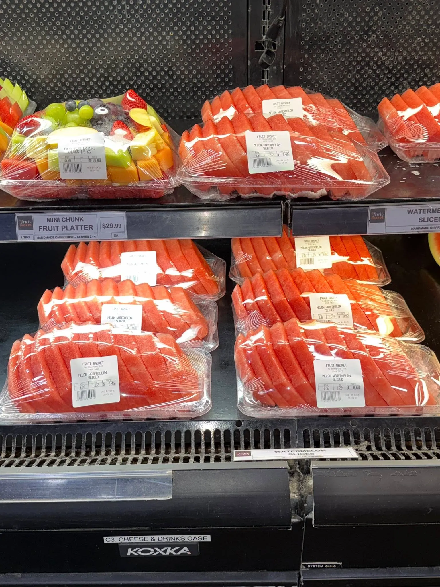 Fruit and cured-meat grazing platter with prosciutto and watermelon