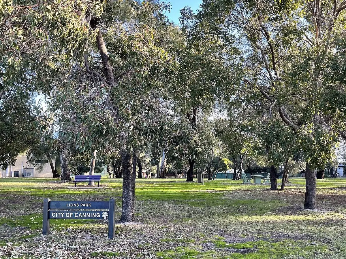Lions Park in Rossmoyne, shaded by gum trees